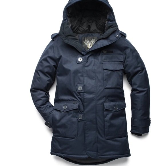 S navy blue Winter parka Jacket, fits like a M.  Better then goose/knuckle parka - Picture 5 of 5